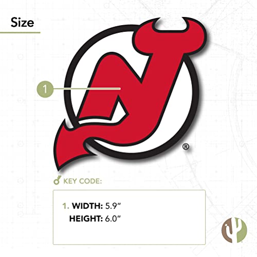 Calcomanía NHL New Jersey Devils de vinilo troquelado y alta durabilidad 3