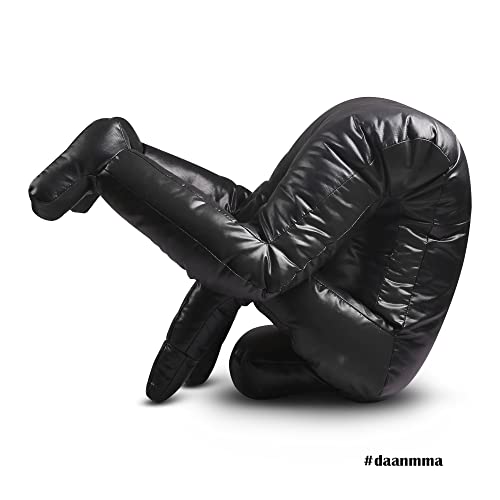 DAAN MMA Grappling Dummy Judo Punching Bag Dummy BJJ Wrestling Dummy Sitting Position Brazilian JIU Jitsu Submission Self Defense Training Vinyl Multicolor Choose Dummy 170cm UNFILLED (Black) - Thumbnail 5