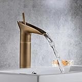 [Excellent design] : design en cascade, débit d'eau fluide, réglage flexible de l'eau chaude et froide, installation facile.