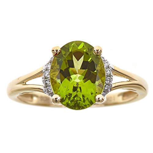 Gin-Grace-10K-Yellow-Gold-Natural-Diamond-I1I2-Peridot-Ring-for-Women-Jewelry-Gifts