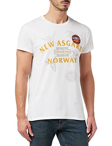 Marvel Men's Metlatmts010 T-Shirt, White, S