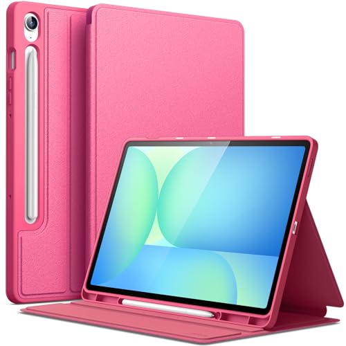 Image of JETech Cover Case for Samsung Galaxy Tab S10 Lite / S10 FE / S9 FE 10.9-Inch with S Pen Holder, Slim Folio Stand Protective Tablet Cover, Multi-Angle Viewing (Pink)
