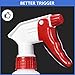 6 Pack Universal Spray Bottle Replacement Nozzle, Mist & Stream Trigger Sprayer for 16oz 24oz 32oz Bottles, Heavy Duty Mister Head Part w/ 10.2 Inch Tube for Cleaning Solutions, Car Detailing