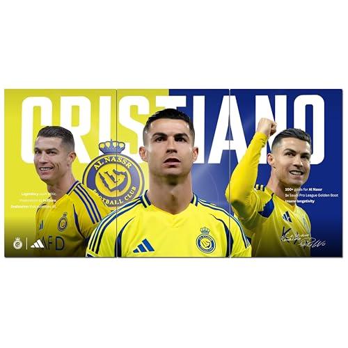 Image of Posternet Football Legend Inspired Poster Set of 3 | 12 x 18 Inch Laminated Wall Posters | Premium 170 GSM Paper Print | Sports Room Decor for Bedroom, Living Room, Office, Gaming Setup | Motivational Football Artwork