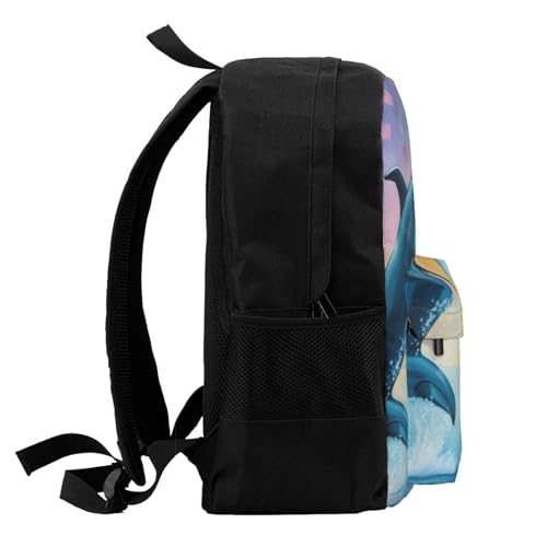 Sac à dos étanche à motif dauphins résistant aux intempéries - 5