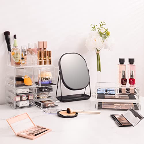 Sorbus Large Clear Makeup Organizer - Detachable Spacious Cosmetic Display Tower - Jewelry & Make Up Organizers & Storage Case - Acrylic Makeup Organizer For Vanity, Bathroom, Dresser & Countertop #TOP6