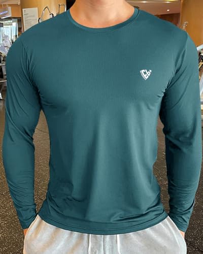 Image of Noble Monk Men's Full Sleeve Round Neck Activewear T-Shirt | Dry Fit Sports Top for Gym, Running & Training | Breathable Stretch Fabric | Athletic Fit for Workout & Outdoor Activities