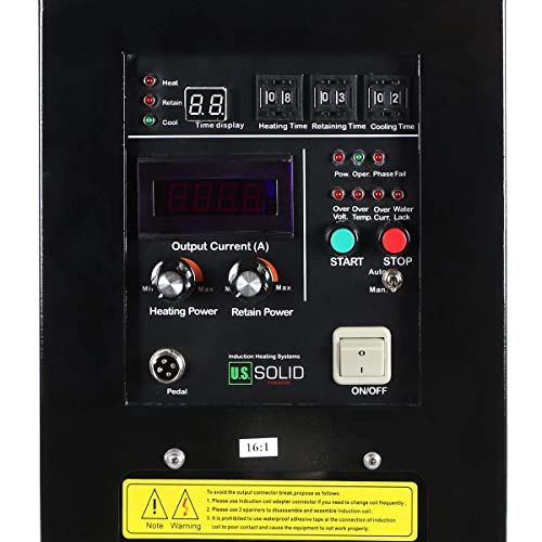 U.S. Solid 15KW High Frequency Induction Heater Furnace, 30-80KHz Output, 220V Single Phase, MOSFET & IGBT Inverter System, 16:1 Turns Ratio, for Metal Melting & Heat Treatment - image 2