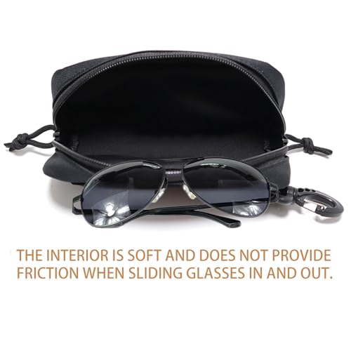 Image of Tactical Molle Glasses Case Tactical Eyeglasses Case Shockproof Sunglasses Carrying Protective Box with Clip