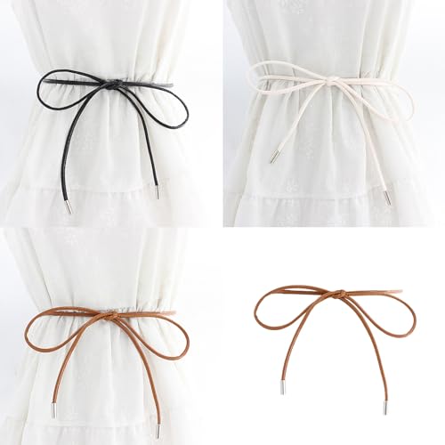 Wear PU Leather Waist Chain Graceful Girls Women Coat Dress Belt Shinning Waist Adjustable Thin Belt2