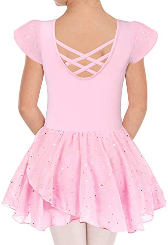 Ballet Clothes for Girls Thick Dance Tutu Leotards Stylish 6 7 yr Old Ruffle Sleeve Ballerina Dress for Stage Performance