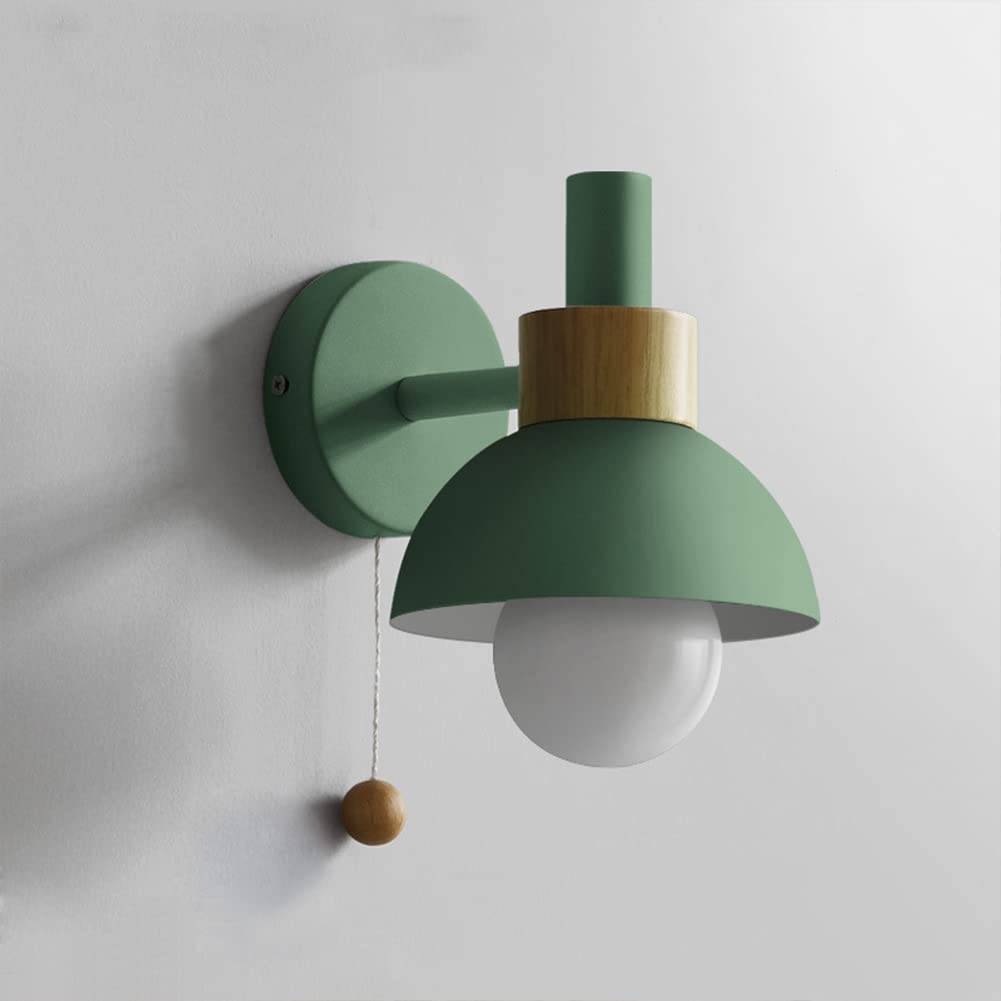 SXSCARKX Wall Light Indoor LED 7W 3000K Warm White Modern Metal Lamp Decorative Sconce for Living Room Bedroom Hallway Corridor Stairs Hall, Green