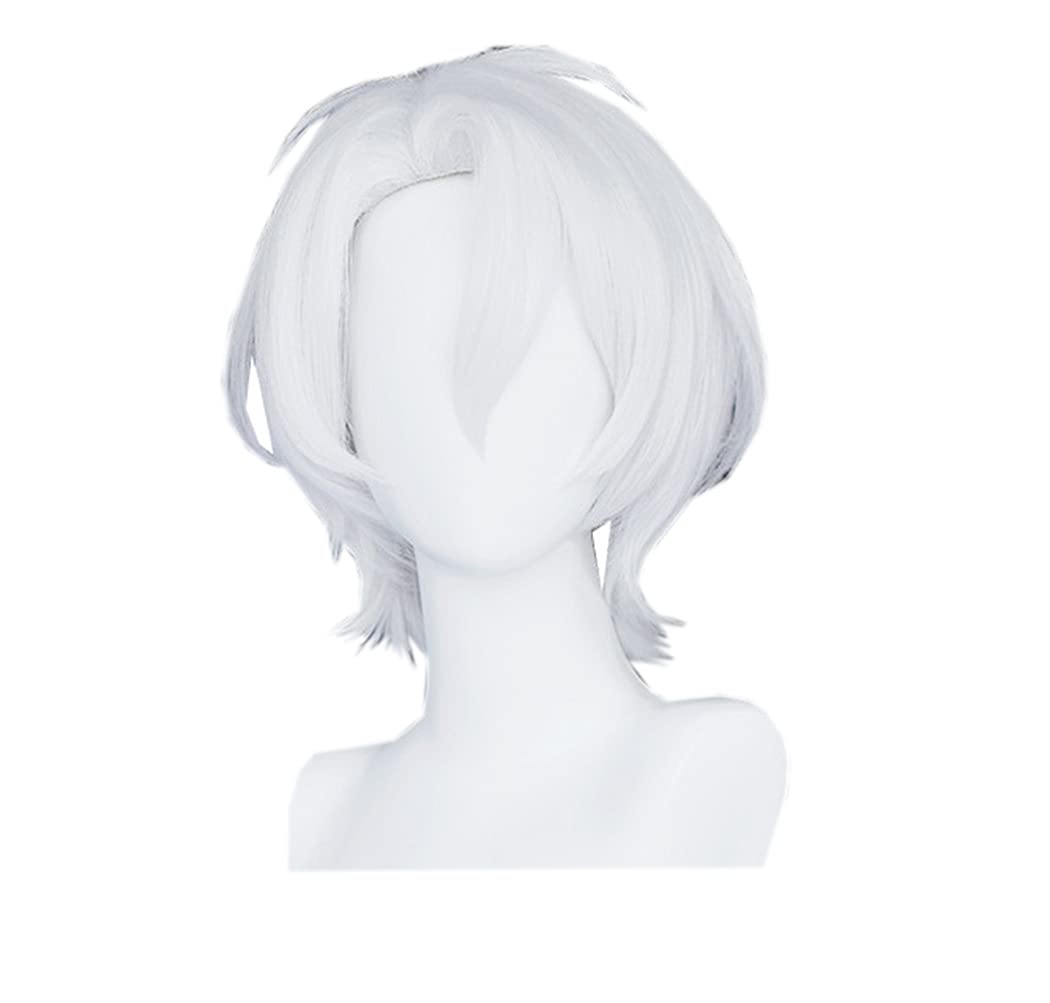 Noe Black Short White Straight Synthetic Hair Anime Halloween Carnival Comic Exhibition Cosplay Hair Natural COS Ombre Wigs with Bangs