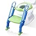 Mangohood Potty Training Seat with Step Stool Ladder for Boys and Girls Baby Toddler Kid Children Toilet Training Seat Chair with Handles Padded Seat Non-Slip Wide Step (Blue Green)