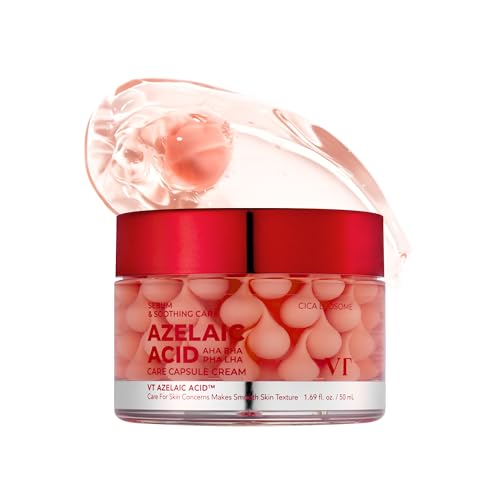 Image of VT COSMETICS Azelaic Acid Care Capsule Cream - Facial Moisturizer for Blemish-Prone & Redness-Prone Skin | Pore Refining & Soothing Care, Lightweight & Hydrating, AHA BHA PHA LHA | Korean Skin Care