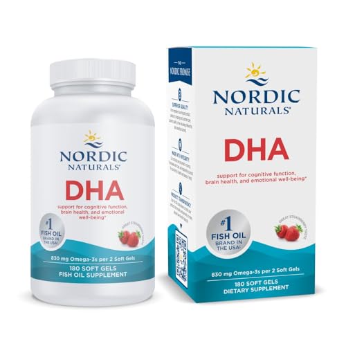 Nordic Naturals DHA Supplement, 830mg Omega-3 Fish Oil - 180 Soft Gels - image 1
