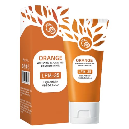 KOAHDE Orange Facial Exfoliating Gel Cleanser - Whitening Deep Peeling Scrub for Face and Body