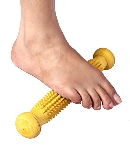 ACS Foot Roller- V Cut Wooden Acupressure Massager Pointed Spiked - 515 by ACS