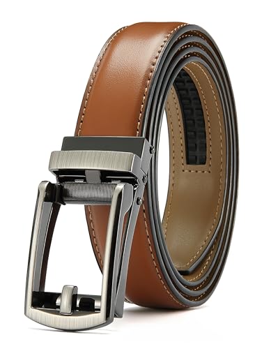 CHAOREN Mens Dress Belt - Ratchet Belt Leather 1 1/4 Comfort Click - Perfect Companion to Mens Dress Shoes