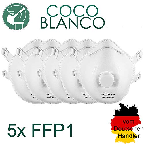 Preisvergleich Produktbild COCO BLANCO Mundschutz FFP1 mit elastischen Bändern ohne Ventil