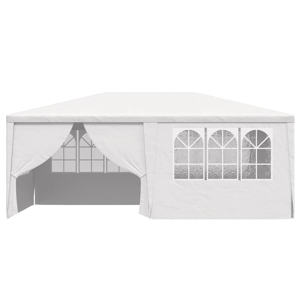 Carpa para fiestas con paredes laterales, 4 x 6 m, color blanco