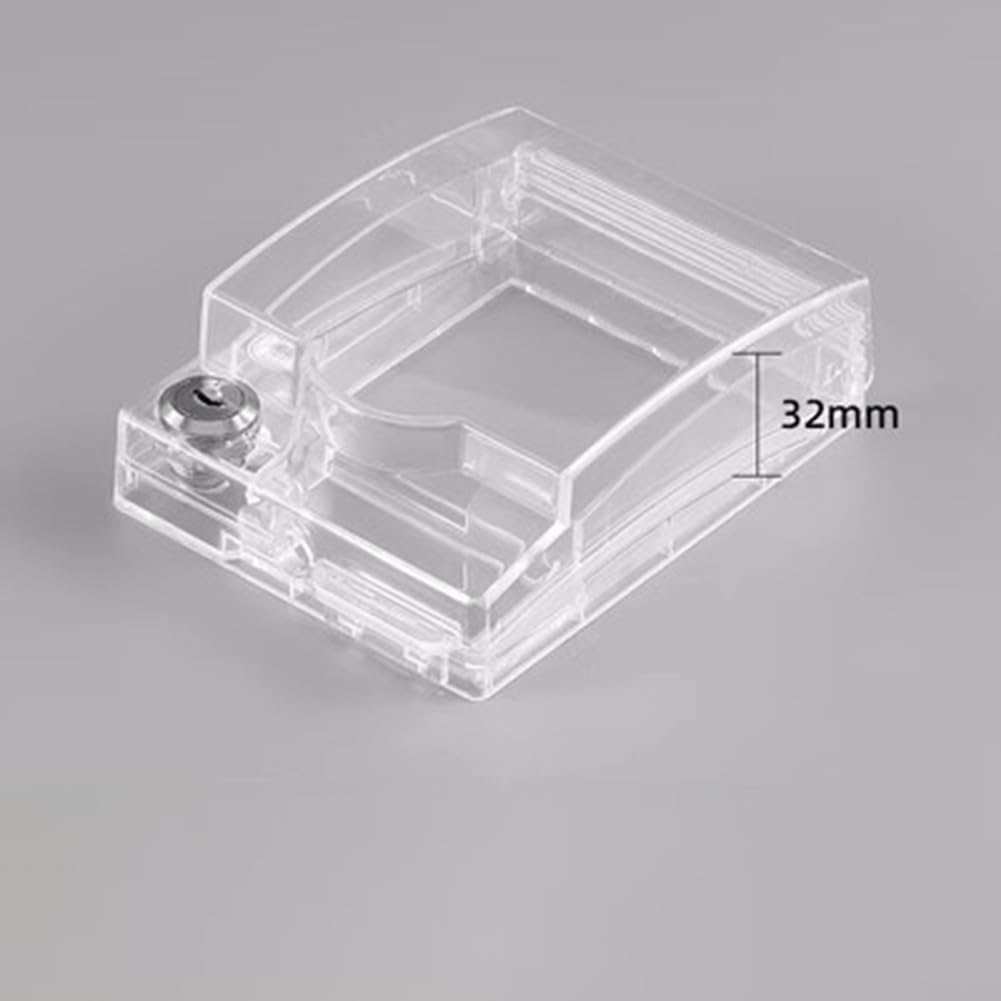 Osłona wylotu zewnętrznego Odporna na warunki atmosferyczne osłona gniazdka, bezpieczna zamykana gniazda do użytku zewnętrznego(Transparent)