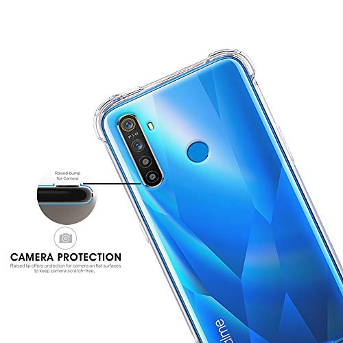 Image of TheGiftKart Crystal Clear Back Cover Case for Realme 5 Pro | Shockproof Soft TPU Case | Cushioned Edges for Ultimate Protection Back Cover Case for Realme 5 Pro (TPU, Transparent)
