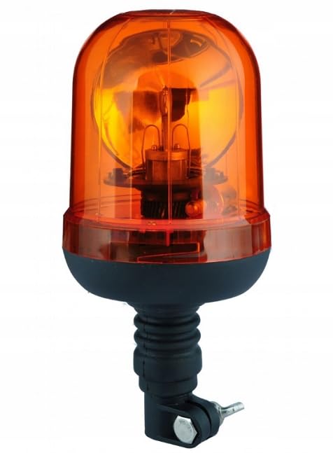 Kamar Lampa Ostrzegawcza Kogut, H1 12/24V, Pomarańczowa, Flex, Silnik Ślimakowy, IP56, R65