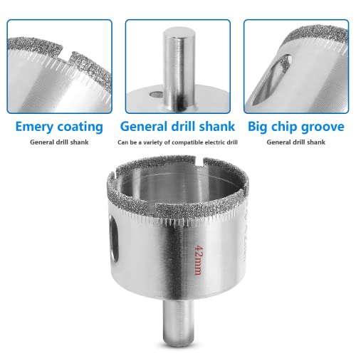 Image of Luomorgo 42mm /1 5 /8 inch Diamond Hole Saw | 1.1 inch Cutting Depth, For Glass Ceramic Marble Porcelain Tile, For Granite Quartz Gemstone, Diamond Drill Bits