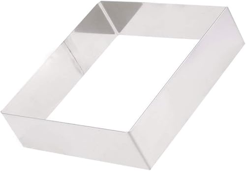 Gatuida Molde para hornear para tartas, molde para hornear tiramisú para anillo de pastel de acero inoxidable, anillo de pastelería para hornear,