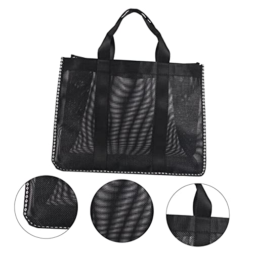 MERRYHAPY Cute Beach Bag Modern Shower Storage Bag Large Mesh Beach Mesh Storage Portable Daily Necessities4