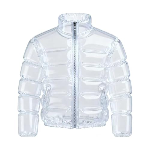 Chaquetas rellenas de cerveza para hombres y mujeres, chaleco transparente con pajita de fiesta