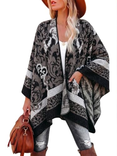 Image of Breezy Lane Shawl Wraps for Women Ponchos Ruana Wraps Cardigan