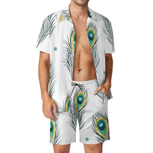 Ensemble de plage plume de paon haut de gamme taille S