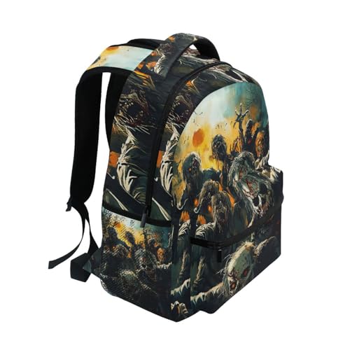 Backpack Scary Zombie Group for Women Men Laptop Travel Backpack Book Bag Daypack 11.4 ×16 In2