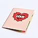 Love Valentine Day Cards Pop Up Cards, Pop Up Anniversary Card for Wife, Pop Up Anniversary Card for Couple Husband Parents, Paper Love 3d Pop Up Card Anniversary Pop Up Card for Her and Him (Rose