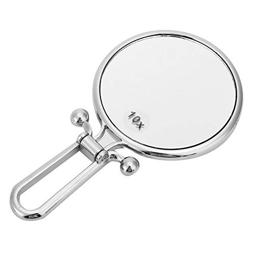 ????????????????????? ???????????????????????? ???????????????????????? ????????????????????? Makeup Mirror Handheld Mirror 360° Swivel Extendable Vanity Mirror Round Vanity Mirror Cosmmetic Mirror for Hotel for Home for Travel(Silver)