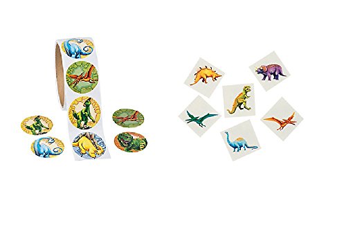 100 Awesome DINOSAUR STICKERS & 72 TATTOOS - T-Rex STEG Dino PARTY FAVORS - Jurassic PARTIES - Daycare - DOCTOR - Classroom - Teachers