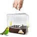 Gifty インコ キャリーケージ 通院 移動 鳥 キャリー ケージ 文鳥 セキセイインコ 2羽 オカメインコ 鳥かご 持ち運び お出かけ キャリーケース 小鳥 ゲージ 止まり木 餌入れ 付属 帰省 外出 散歩 旅行 軽量 通気 掃除簡単