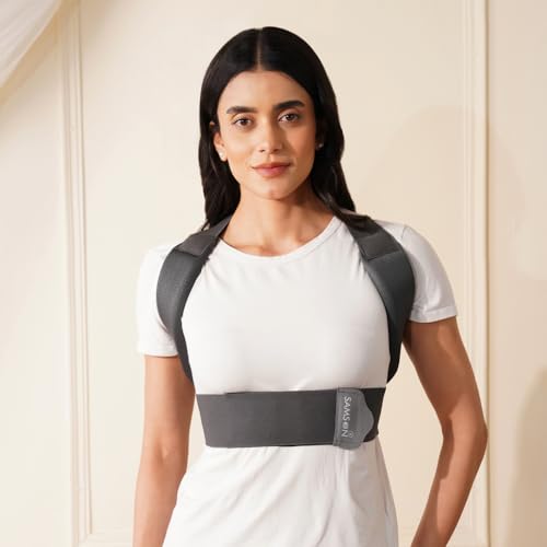 Image of SAMSON Posture Corrector for Back & Shoulder Support - Pain Relief & Adjustable Spine Alignment for Men & Women - XL