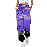 QHDDP Sportleggings Hose Für Damen Lange Hose Leinen Damen Highwaist Hose DFB Hose Damen Schneehosen Mädchen 152 of The Jogginghosen Set 5-Violett S