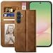 Produktbild YATWIN für Samsung Galaxy A56 5G Hülle Leder, Premium Schutzhülle Klappbar für Samsung A56 Handyhülle mit Kartenfach Ständer Magnet, Handytasche für Galaxy A56 Klapphülle, Braun