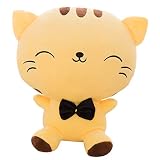 Wemi Cute Kawaii Cat Plush Toys Anime Stuffed Animal Doll Cushion Toy Yellow