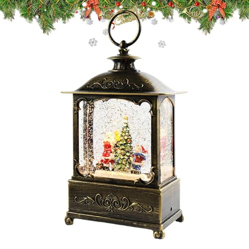 Linterna de globo de nieve musical para decorar tu chimenea y mesa en esta Navidad 2
