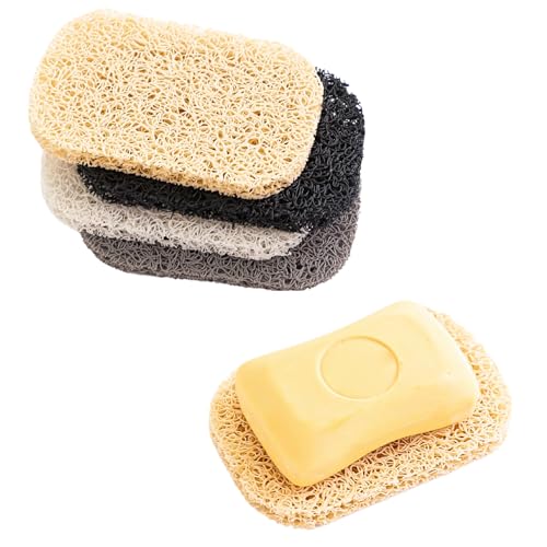 Snowkingdom 4 Pack Assorted Soap Saver Holder for Bar Soap Shower Bathroom Dish Self Draining Lift Pad Porous Construction air circulate 2.9