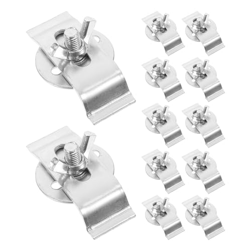 WOONEKY Kit de Fixation sous Évier 16 Pièces en Acier Inoxydable, Clips pour Évier Encastré la Cuisine et Salle de Bain, Supports de Montage Discrets pour Lavabo sous Plan,