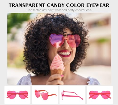 40 Mixed Style Rimless Sunglasses Retro Colored Party Glasses Funny Rimless Pool Bachelor Costume Accessories3