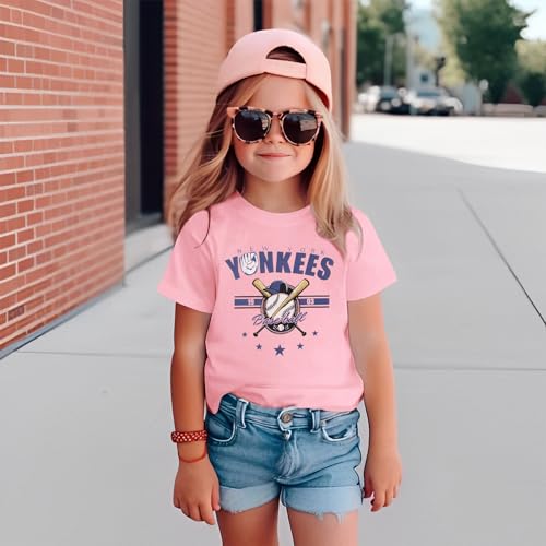 KEKEMI Baseball Shirt for Toddler Boys Girls Baseball Team Print T-Shirt Ballgame Outfit Game Day Tees Cute Summer Sport Tops4