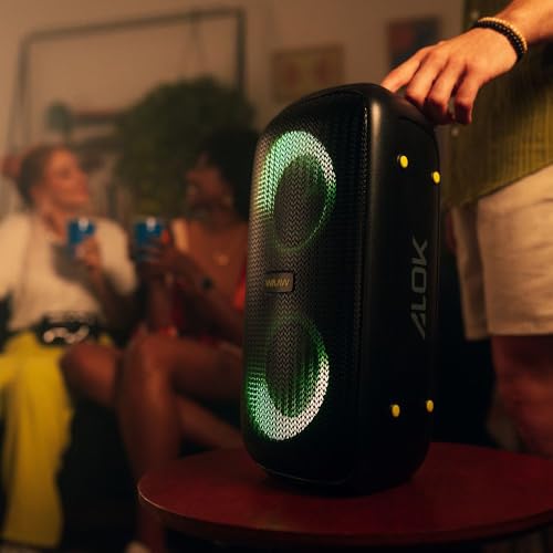 WAAW by ALOK Caixa de Som INFINITE 100 Bluetooth, Tipo Torre, Até 14h de Autonomia, 4 Alto-Falantes, TWS, 100W RMS glide