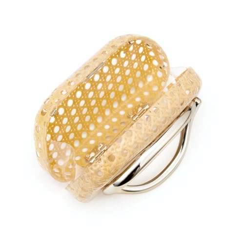 Image of Women Evening Clutch Purse Metal Handle Acrylic Purse Unique Shoulder Bag Causal Handbags for Bride Party Wedding